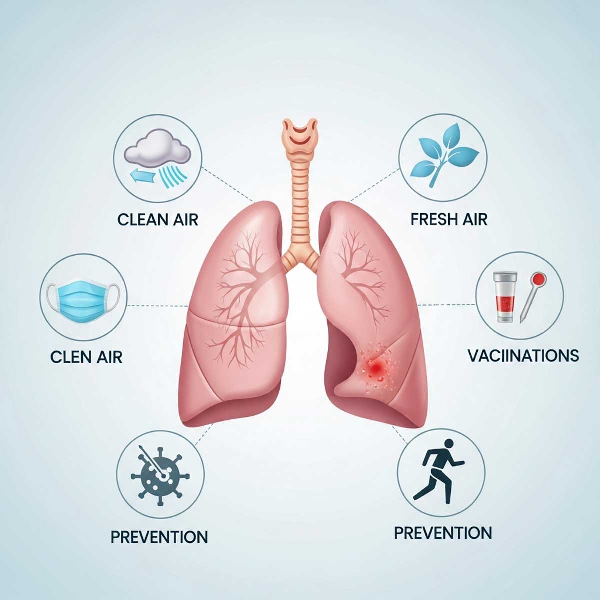 меры по профилактике болезней дыхательной системы: инфографика