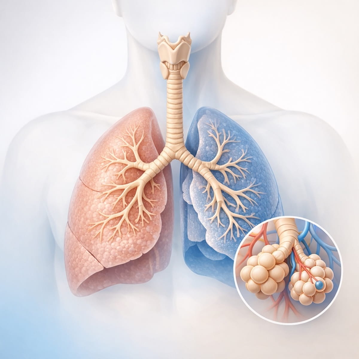 Анатомия дыхательной системы человека: легкие, бронхи и альвеолы