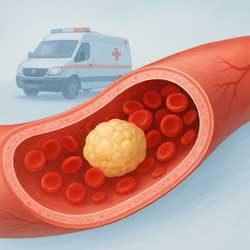 эмболия: сосуд перекрыл эмбол