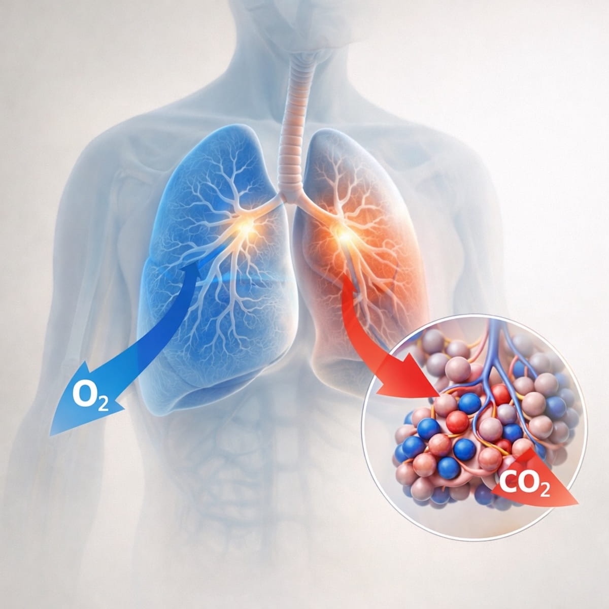 Газообмен в легких и поступление кислорода в кровь