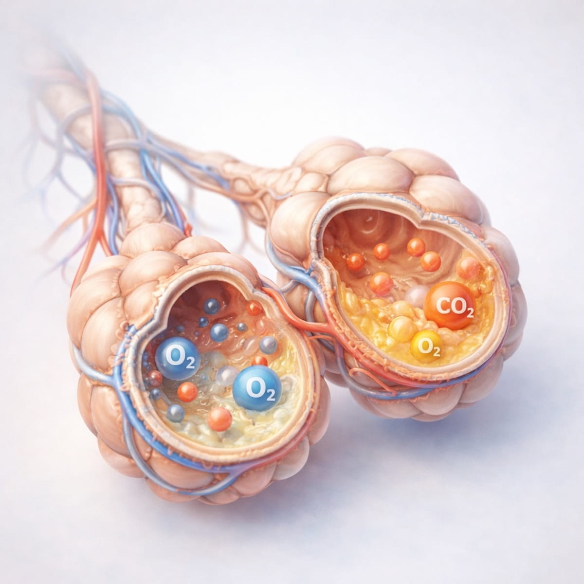 нарушение газообмена в легких альвеолы кислород гипоксия