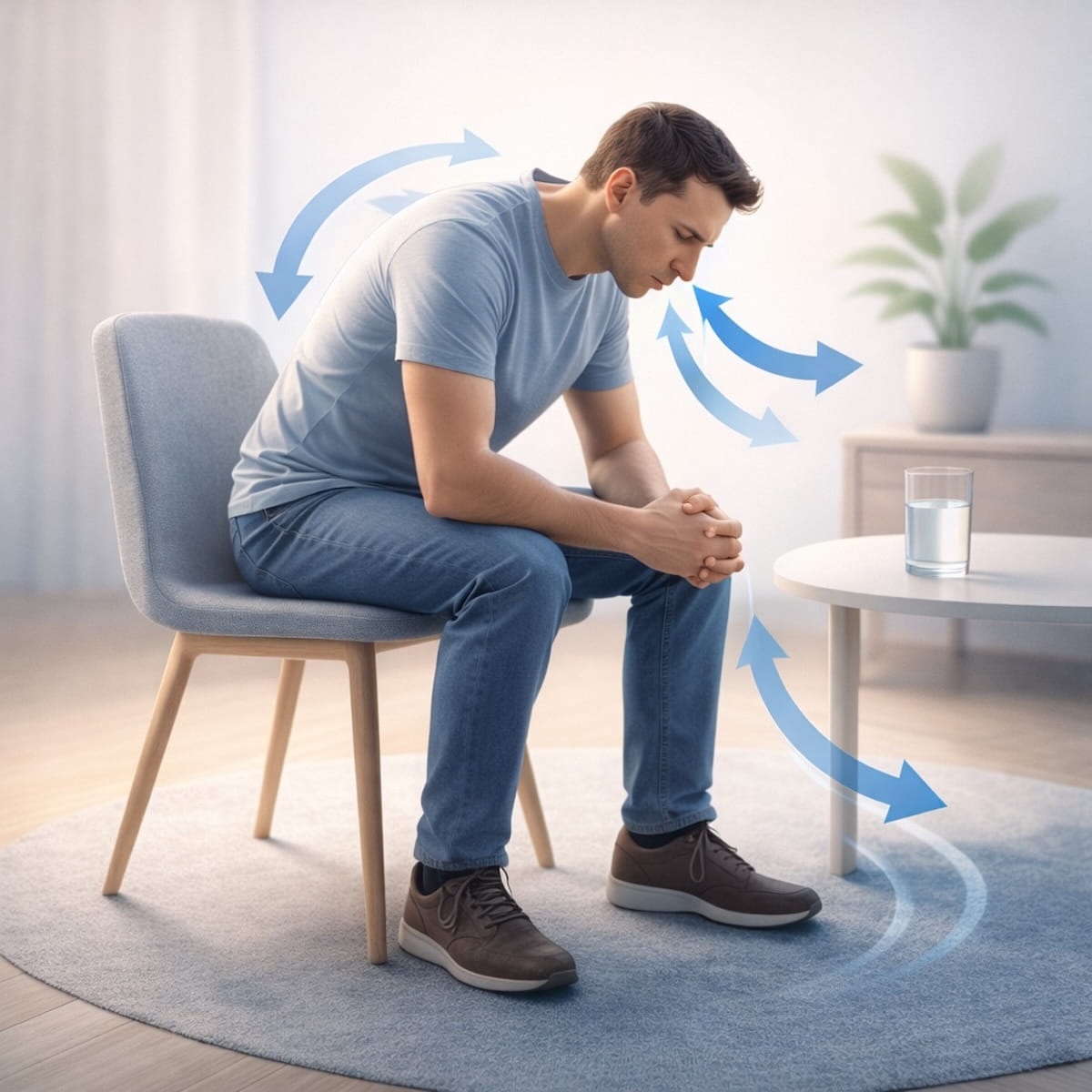 Положение тела для облегчения дыхания при одышке