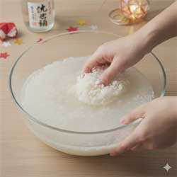 промываем рис