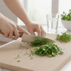 нарезают зелень