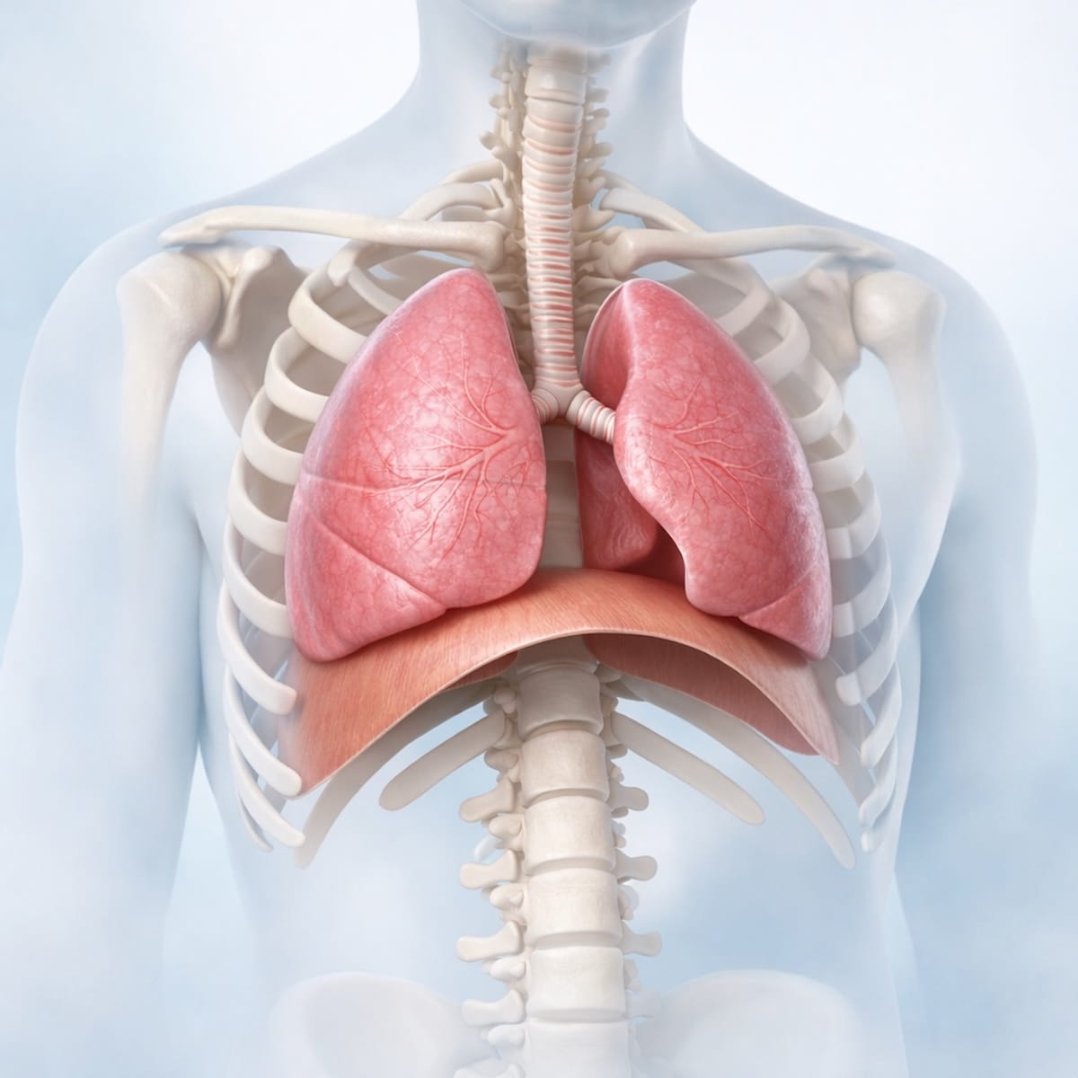 Поверхностное дыхание: легкие расширяются меньше при вдохе