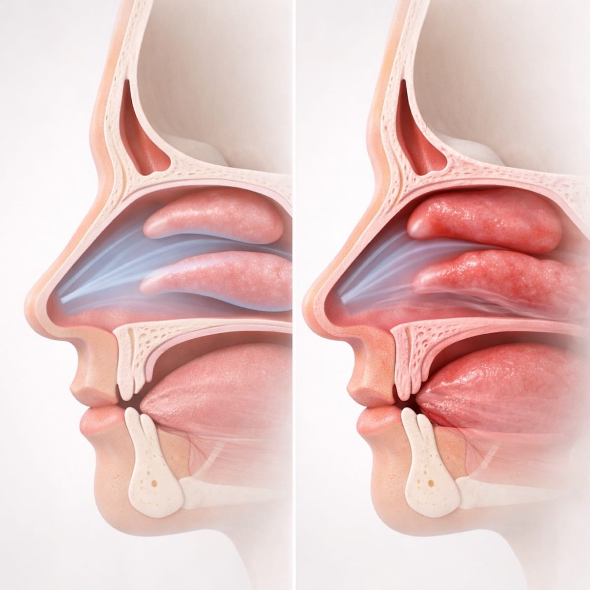 отек слизистой носа и сужение носовых ходов