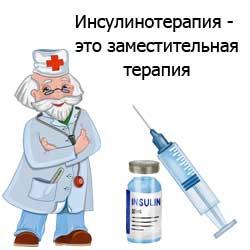 инсулинотерапия - это заместительная терапия