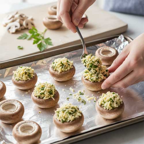 фаршируют шампиньоны